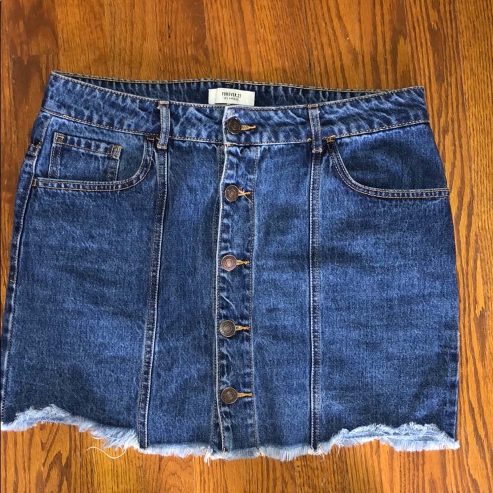 Dark Wash Denim Skirt